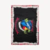 Siyah/kırmızı renkli erkekler için ekstrem tie dye pareo