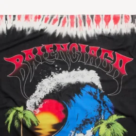 Siyah/kırmızı renkli erkekler için ekstrem tie dye pareo
