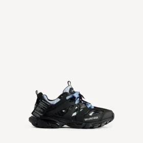 Siyah/mavi renkli erkek Track Shirt Sneaker’lar