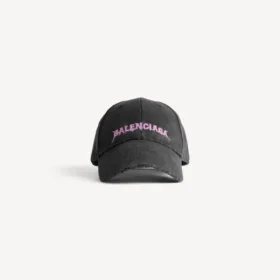 Siyah renkli erkek DIY Balenciaga arka şapka