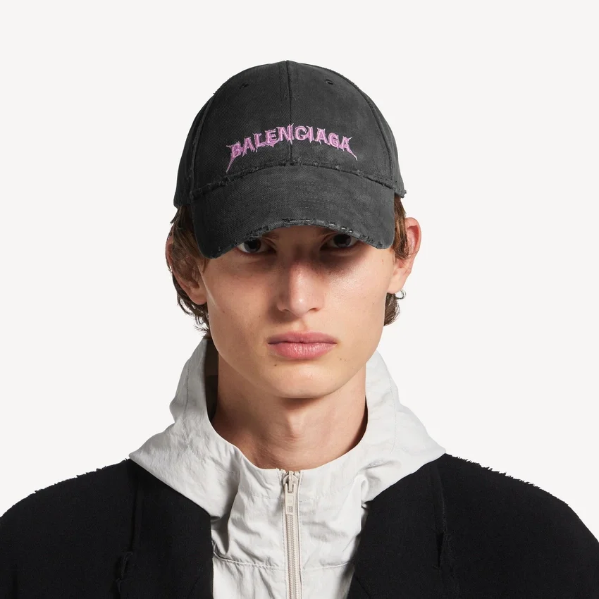 Siyah renkli erkek DIY Balenciaga arka şapka Siyah renkli erkek DIY Balenciaga arka şapka