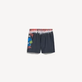Siyah renkli erkek extreme tie dye mayo şortu