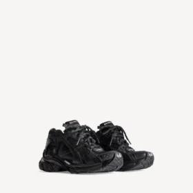 Siyah renkli erkek Runner sneaker’ı