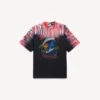 Siyah renkli, erkekler için Extreme Tie Dye orta kesim tişört