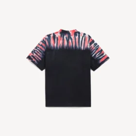 Siyah renkli, erkekler için Extreme Tie Dye orta kesim tişört