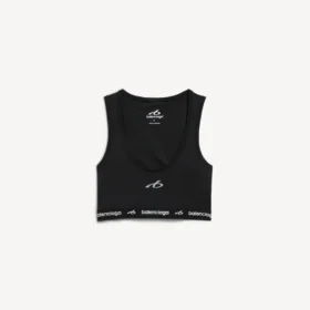 Siyah renkli kadın techwear sütyenli atlet