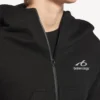 Siyah renkli kadın teknik giyim cocoon kapüşonlu sweatshirt Siyah renkli kadın teknik giyim cocoon kapüşonlu sweatshirt