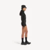 Siyah renkli kadın teknik giyim kısa uzun kollu bodysuit Siyah renkli kadın teknik giyim kısa uzun kollu bodysuit