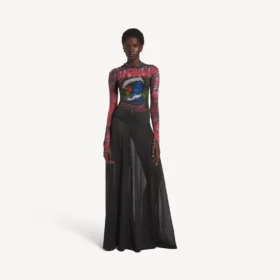 Siyah renkli, kadınlar için ekstrem tie-dye uzun kollu elbise Siyah renkli, kadınlar için ekstrem tie-dye uzun kollu elbise