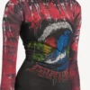 Siyah renkli, kadınlar için ekstrem tie-dye uzun kollu elbise