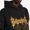 Siyah renkli, orta kesim Balenciaga Sacra Cœur kadın kapüşonlu sweatshirt