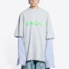 Slime Logolu Katmanlı Tişört “Gri” 671401TLVF11203