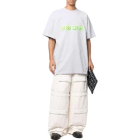 Slime Oversized Tişört “Gri Yeşil” 676589TLVF11203