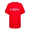 Slime Oversized Tişört “Kırmızı Beyaz” 676589TLVF16407