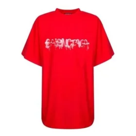 Slime Oversized Tişört “Kırmızı Beyaz” 676589TLVF16407