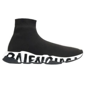 Speed 1.0 Geri Dönüştürülmüş Örme Graffiti Sneaker’lar “Siyah” 645334W2DB71015