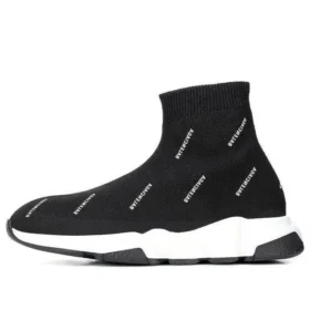 Speed 1.0 Sneaker’lar “Beyaz Logo Monogram Siyah Örgü” 597425W2DBF1015