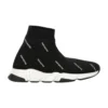 Speed 1.0 Sneaker’lar “Beyaz Logo Monogram Siyah Örgü” 597425W2DBF1015