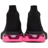 Speed 1.0 Sneaker’lar “Şeffaf Taban Siyah Floresan Pembe” 607543W2DBW1051