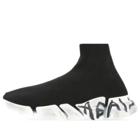 Speed 2.0 Graffiti Sneaker’lar “Siyah Geri Dönüştürülmüş Örme ve Beyaz Taban” 617196W2DD41091 Speed 2.0 Graffiti Sneaker’lar “Siyah Geri Dönüştürülmüş Örme ve Beyaz Taban” 617196W2DD41091