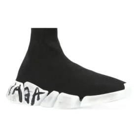 Speed 2.0 Graffiti Sneaker’lar “Siyah Geri Dönüştürülmüş Örme ve Beyaz Taban” 617196W2DD41091 Speed 2.0 Graffiti Sneaker’lar “Siyah Geri Dönüştürülmüş Örme ve Beyaz Taban” 617196W2DD41091