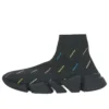 Speed 2.0 Sneaker’lar “Geri Dönüştürülmüş Örme Siyah, Her Yerde Çok Renkli Logo” 617196W2DF01088