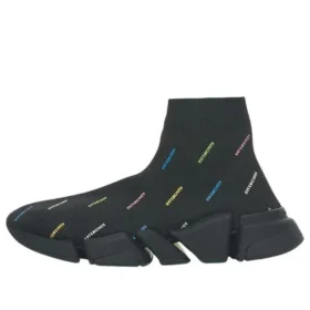 Speed 2.0 Sneaker’lar “Geri Dönüştürülmüş Örme Siyah, Her Yerde Çok Renkli Logo” 617196W2DF01088 Speed 2.0 Sneaker’lar “Geri Dönüştürülmüş Örme Siyah, Her Yerde Çok Renkli Logo” 617196W2DF01088