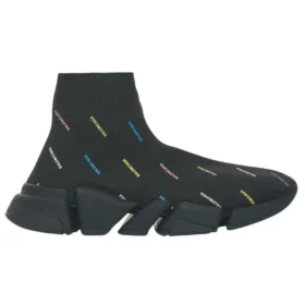 Speed 2.0 Sneaker’lar “Geri Dönüştürülmüş Örme Siyah, Her Yerde Çok Renkli Logo” 617196W2DF01088 Speed 2.0 Sneaker’lar “Geri Dönüştürülmüş Örme Siyah, Her Yerde Çok Renkli Logo” 617196W2DF01088