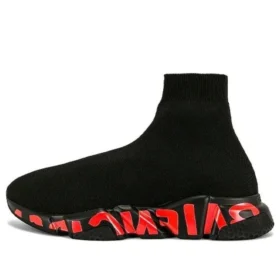 Speed 2.0 Sneaker’lar “Kırmızı Grafitli Siyah Örgü ve Siyah Taban” 645334W2DBY1016