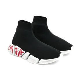 Speed 2.0 Sneaker’lar “Siyah Örgü ve Kırmızı Grafiti” 617239W2DD41096