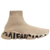 Speed Graffiti Sneaker’lar “Bej Örgü Siyah Graffiti Taban” 605942W2DB79710