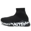 Speed Graffiti Sneaker’lar “Siyah Örme Beyaz Graffiti Taban” 605942W2DB71006