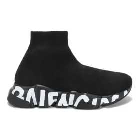 Speed Graffiti Sneaker’lar “Siyah Örme Beyaz Graffiti Taban” 605942W2DB71006 Speed Graffiti Sneaker’lar “Siyah Örme Beyaz Graffiti Taban” 605942W2DB71006