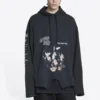 Speed Hunters Ters Kapüşonlu Oversized “Black Faded” 698156TMVD11000