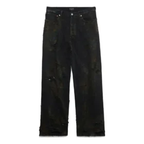 Süper Yıpranmış Bol Pantolon “Siyah” 745248TBP471363