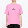 Sponsor Yuvarlak Yaka Tişört Pembe/Kırmızı 612965TJVD95764