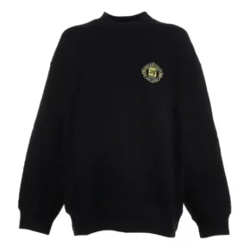 Sporty B Crest Logo Yaka Kazak “Siyah” 671125TLV60-1000