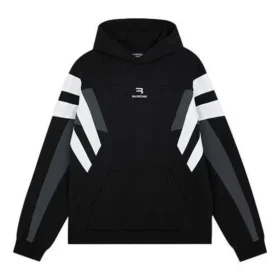 Sporty B Eşofman Kapüşonlu Sweatshirt “Siyah Gri Beyaz” 675322TLVA31150