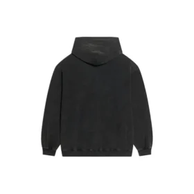 Sporty B Kapüşonlu Sweatshirt Orta Kesim “Siyah” 600583TLVA11070