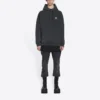 Sporty B Kapüşonlu Sweatshirt Orta Kesim “Siyah” 600583TLVA11070