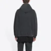Sporty B Kapüşonlu Sweatshirt Orta Kesim “Siyah” 600583TLVA11070