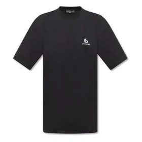 Sporty B Logo Tişört Boxy Fit “Siyah” 681045TLVN11070
