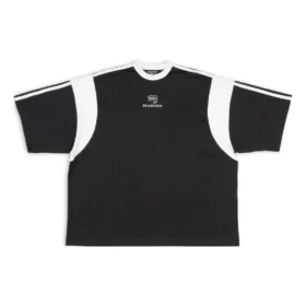 Sporty B Tişört Boxy Fit “Siyah Beyaz” 699182TMVC41070