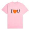 SS21 Alfabe Desenli Kısa Kollu Unisex Pembe 612965TJVL51401