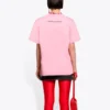 SS21 Alfabe Desenli Kısa Kollu Unisex Pembe 612965TJVL51401