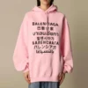 SS21 Baskılı Kapüşonlu Sweatshirt Pembe 641529TJVI61401