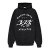SS21 Baskılı Kapüşonlu Sweatshirt Siyah 641529TJVI71070