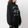 SS21 Baskılı Kapüşonlu Sweatshirt Siyah 641529TJVI71070