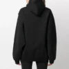 SS21 Baskılı Kapüşonlu Sweatshirt Siyah 641529TJVI71070