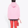 SS21 Bol Kesim Back Alphabet Kapüşonlu Sweatshirt Pembe 578135TJVA85700